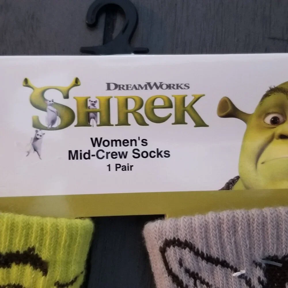 Dreamworks Shrek & Donkey Women's Crew Socks